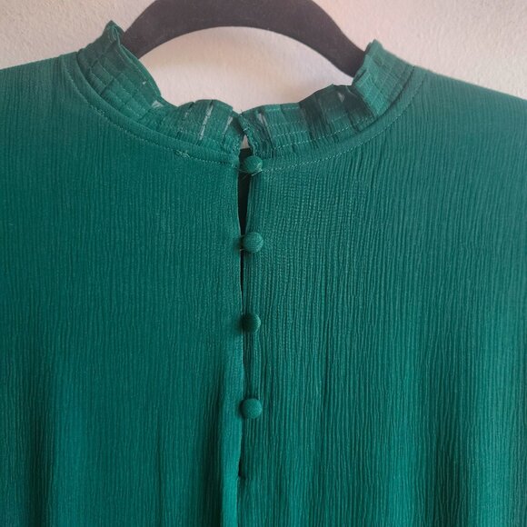 ✨ US2 Sézane Odile Green Mini Silk Dress - Worn Once (EU 34) - Picture 7 of 15
